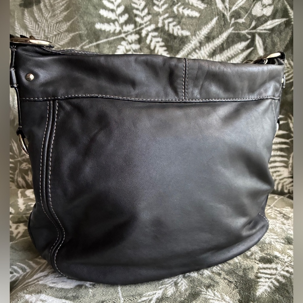 Coach Black Leather Hobo Shoulder Bag - Picture 3 of 15